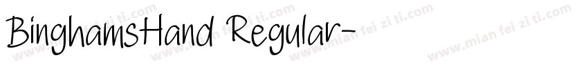 BinghamsHand Regular字体转换